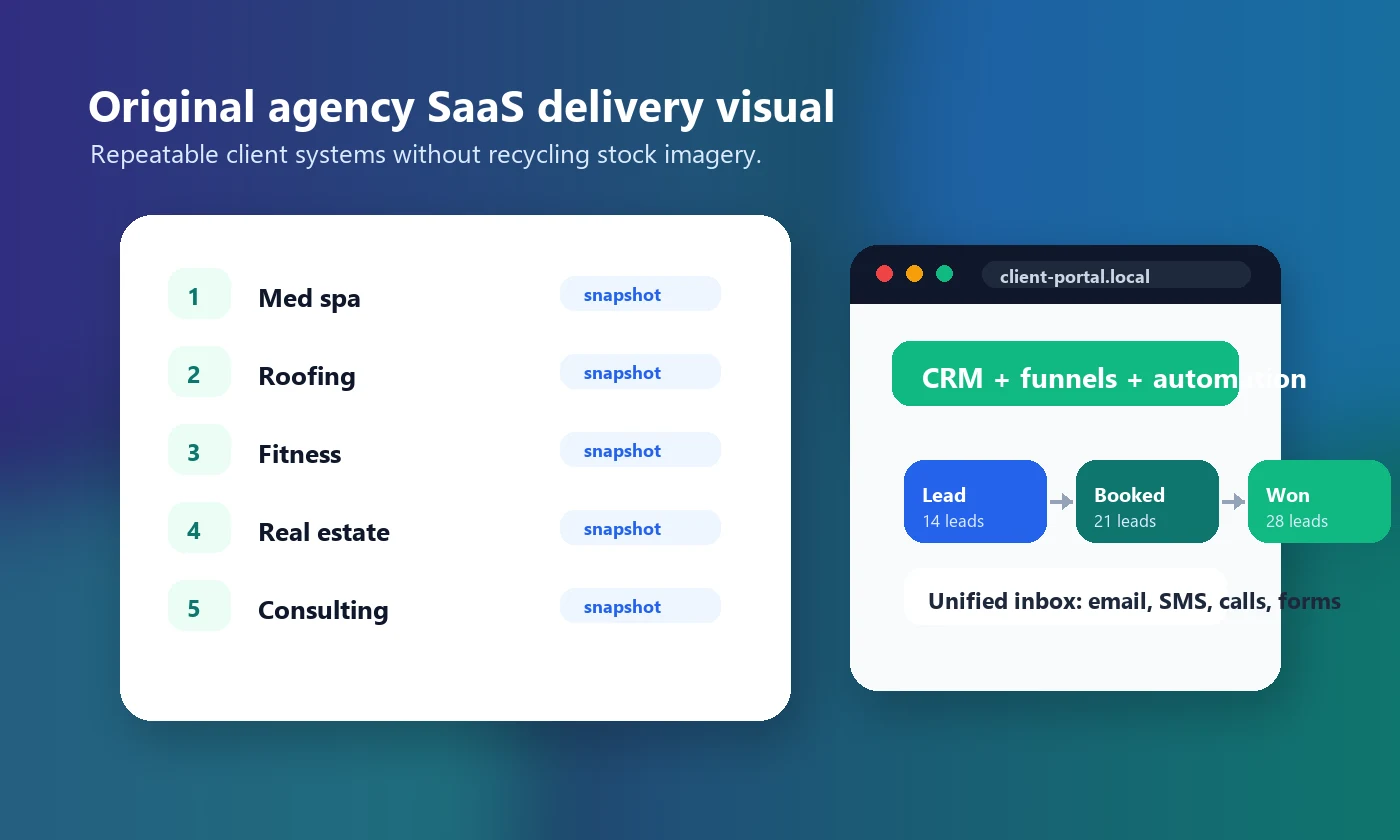 Original HighLevel agency SaaS client delivery visual